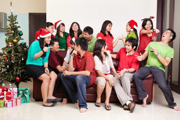 Vánoční group shot asijské — Stock fotografie