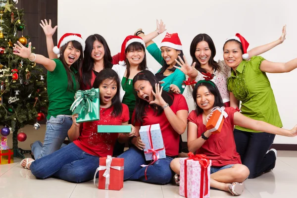 Christmas group shot of Asian — Stock Photo, Image