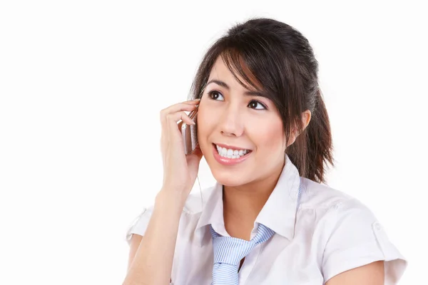 Talking on cell phone — Stock Photo, Image
