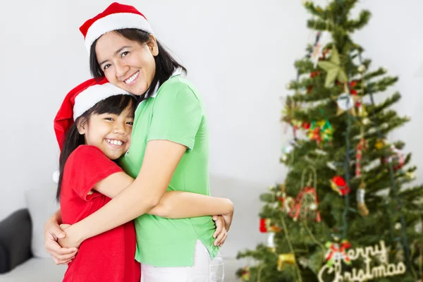 Mother and daughter on Christmas — Stock Photo, Image