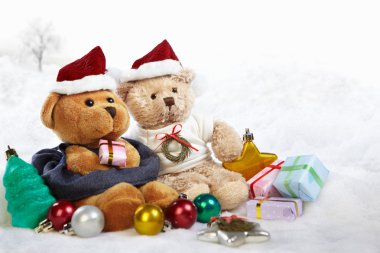 Christmas bears clipart