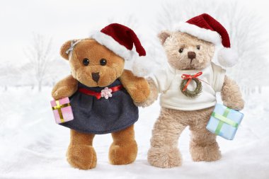 Christmas bear clipart