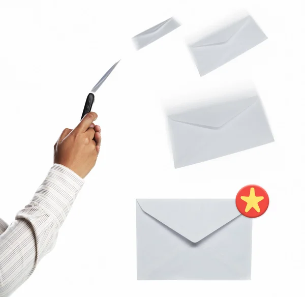 Receiving message — Stock Photo, Image