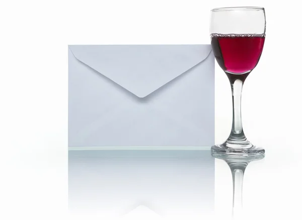 Mail and wine — Stock Photo, Image