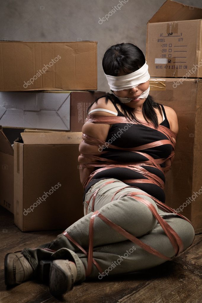 blonde bound and gagged bondage