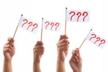 Group expressing uncertainty clipart