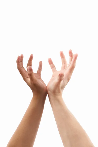Támogatja a különböző bőr hangszín kézzel kézzel — Stock Fotó