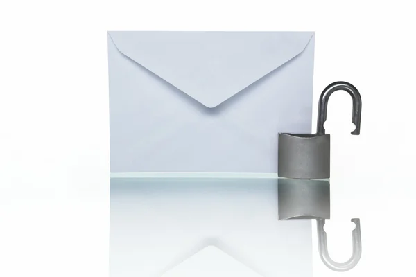 Niet-beveiligde e-mail — Stockfoto