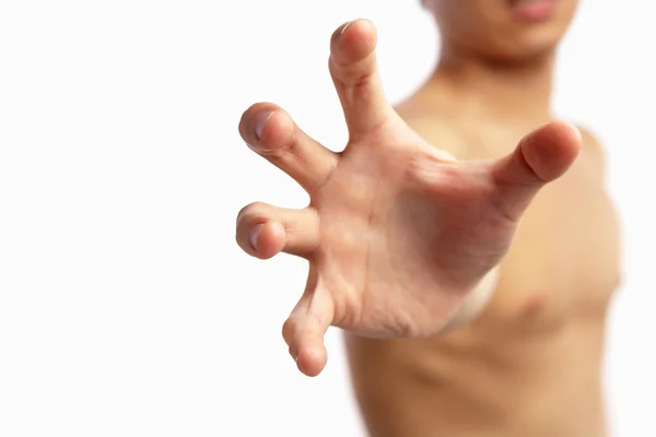 Αρσενικό χέρι προσπαθεί να φτάσει — Φωτογραφία Αρχείου