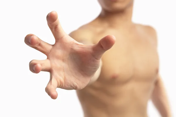 Mão masculina tentando estender a mão — Fotografia de Stock