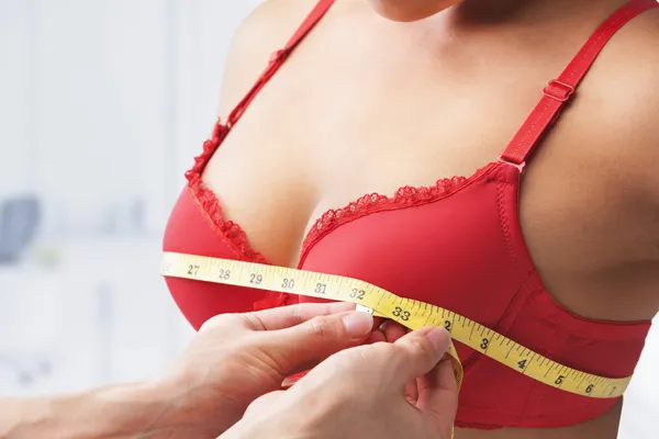 Measuring bust size — Stock Photo, Image