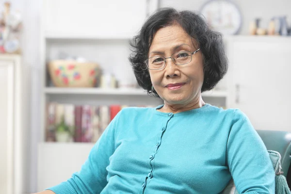 stock image Senior woman relax at home