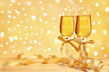 Champagne with blur light clipart