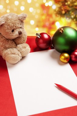 Blank children Christmas wish letter clipart