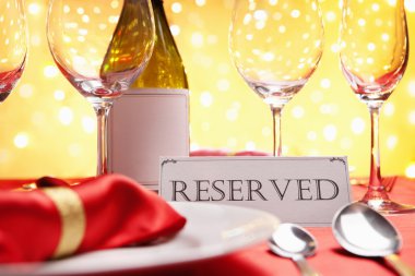 Reserved table clipart