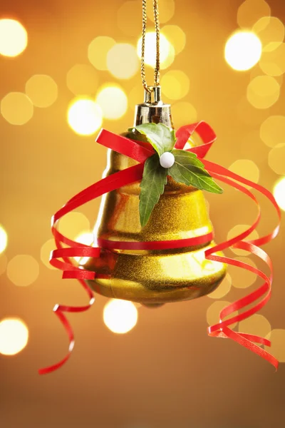 Złoty dzwon Narodzenia — Zdjęcie stockowe