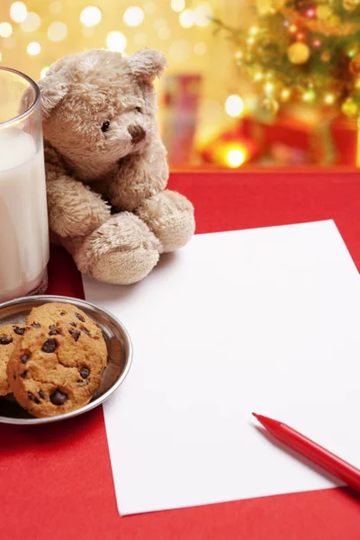 Blank children Christmas wish letter — Stock Photo, Image