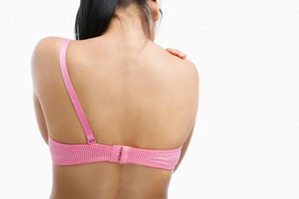 Женщина, страдающая после операции на раке груди — стоковое фото