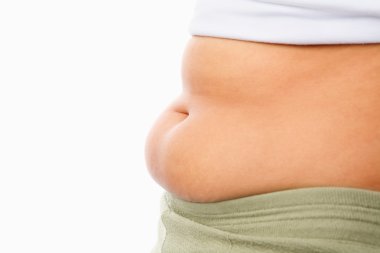 Fat tummy for obese concept clipart