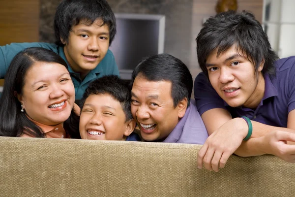 Πορτρέτο της Ασίας τρόπο ζωής της οικογένειάς — Φωτογραφία Αρχείου