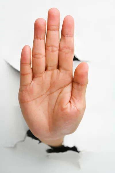 Stop hand sign — Stock Photo, Image