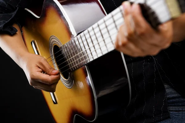 stock image playing classic guitar