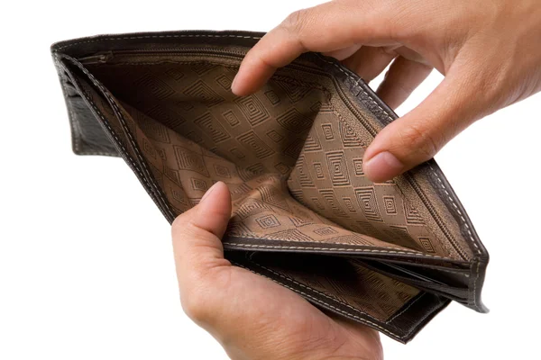M-cüzdan içinde hiçbir para ile — Stok fotoğraf