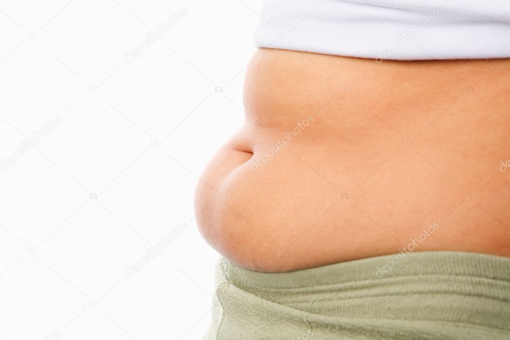 Fat tummy for obese concept