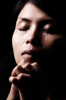 Tears in praying clipart