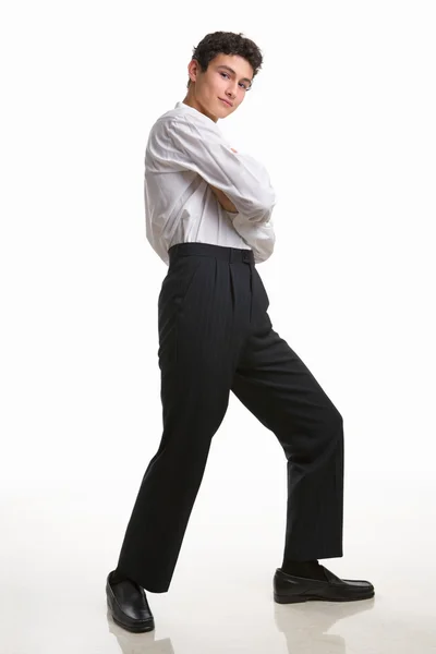 Funny pose of a male teenager — Stock Photo, Image