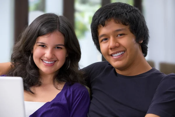 Teenager's couple relax at home — Stock Photo, Image