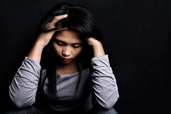 Mladí stresu žena — Stock fotografie