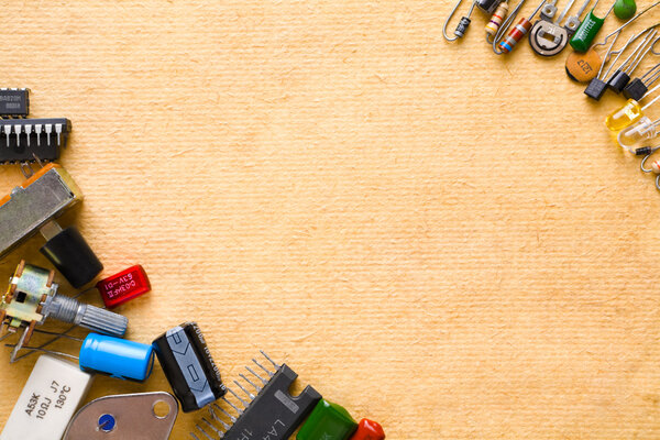 Electronic components on warm surface