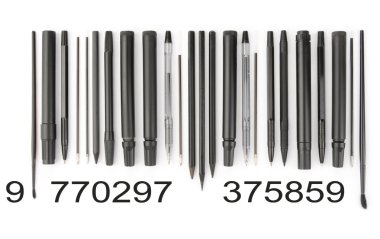 Writing tools barcode clipart