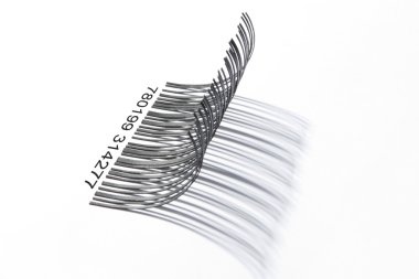 Eyelashes barcode from side clipart