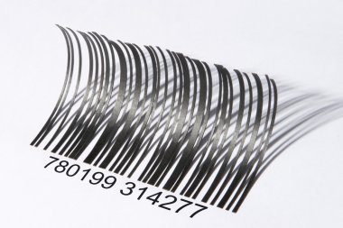Eyelash shaped barcode clipart