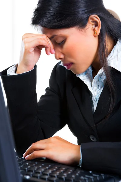 Young businesswoman is depressed — Stock Photo, Image
