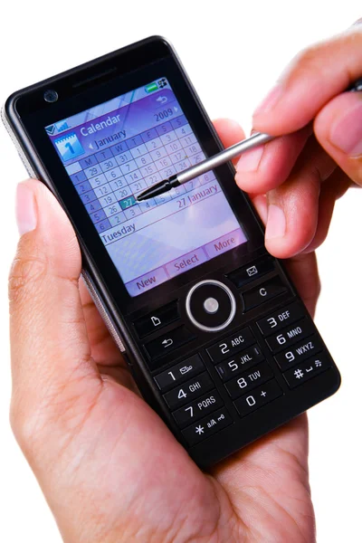 Using PDA phone — Stock Photo, Image