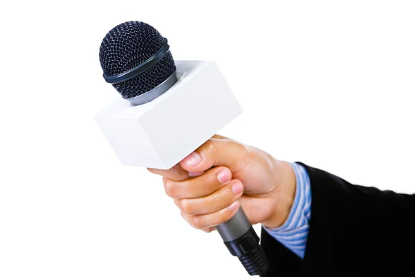 Подходящий ручной микрофон — стоковое фото