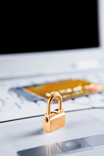 Conceito de segurança para transação online — Fotografia de Stock