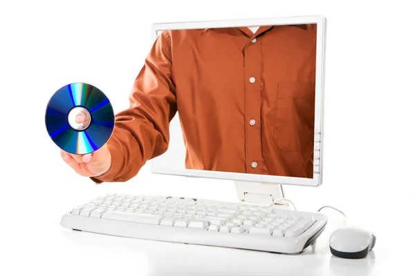 Comprando música e filme online — Fotografia de Stock
