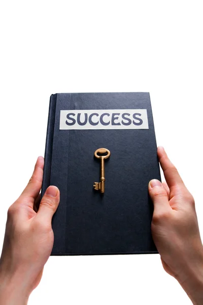 Holding success key book — Stock Photo, Image
