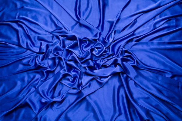 Padrão aleatório cetim azul — Fotografia de Stock