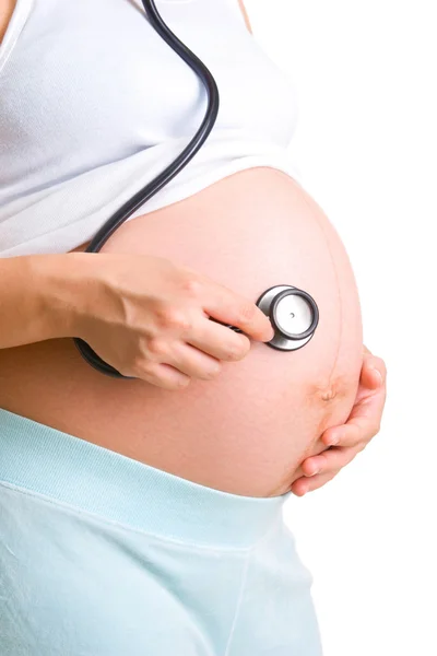 Série de gravidez - auto-check-up — Fotografia de Stock