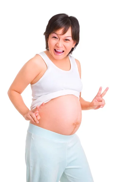 Schwangerschaftsserie - in Aktion — Stockfoto