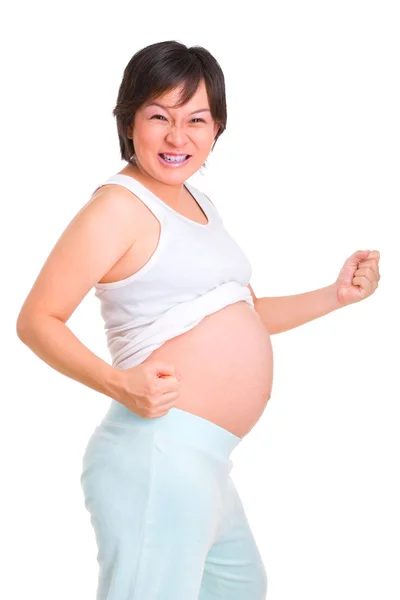 Schwangerschaftsserie - stark sein — Stockfoto