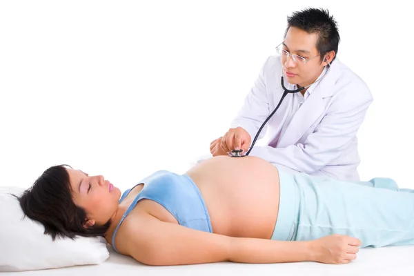 Schwangerschaftsserie - Routineuntersuchung — Stockfoto