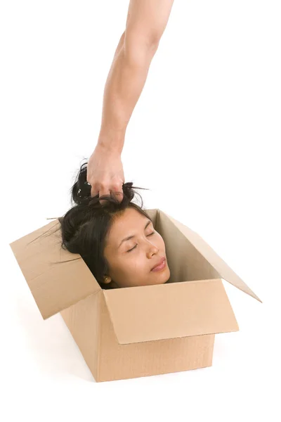 Head in box series - in peace — Stock Photo, Image