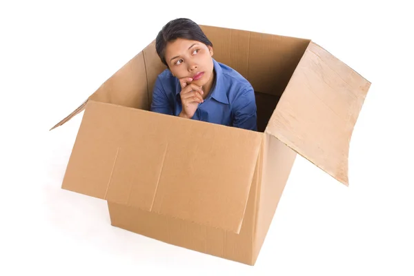 Contemplation inside box — Stock Photo, Image