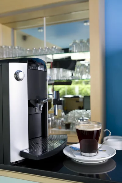 Café quente e processador — Fotografia de Stock